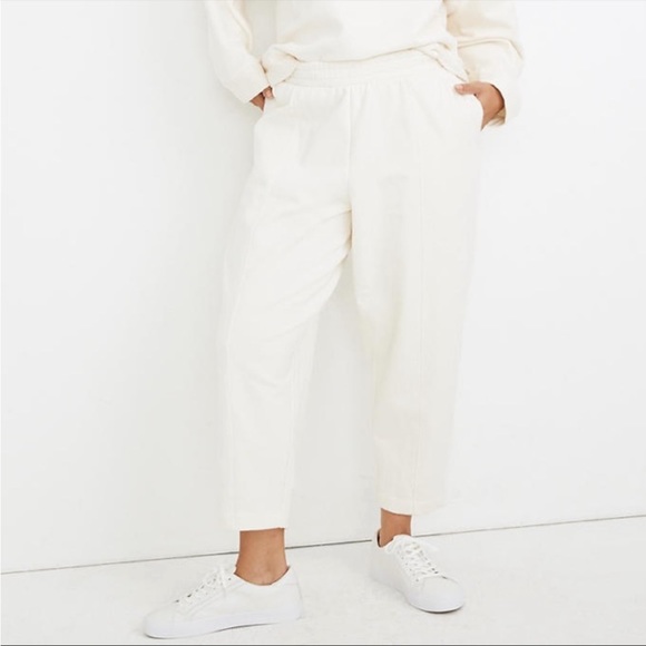 Madewell Pants - Madewell MWL Ribbed Seamed Sweatpants Joggers in Antique Cream. Sz. L